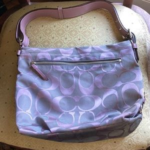 Used Coach purse No F1281-F15067 grey and lavender